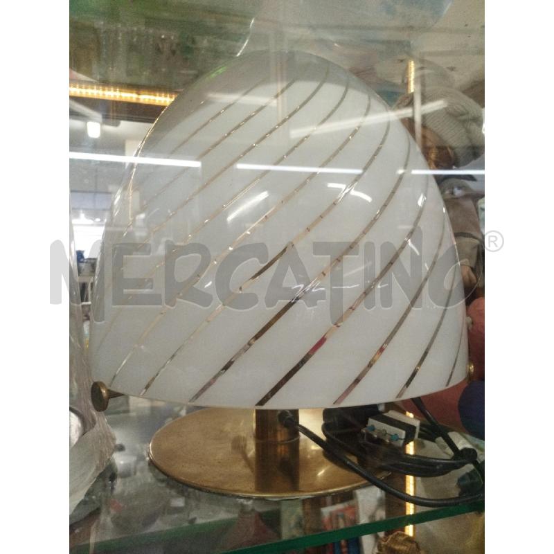 LAMPADA OTTONATA A FUNGO GRANDE VETRO T/MURANO | Mercatino dell'Usato Roma zona marconi 1