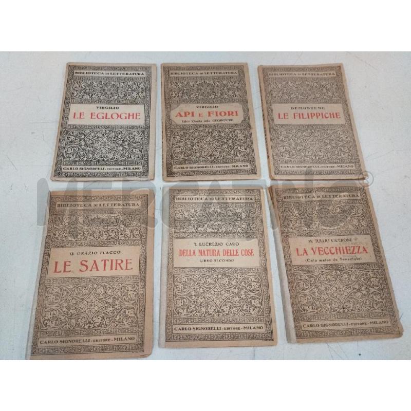 LIBRETTI 6PZ  BIBLIOTECA DI LETTERATURA C.SIGNORELLI  | Mercatino dell'Usato Roma zona marconi 1