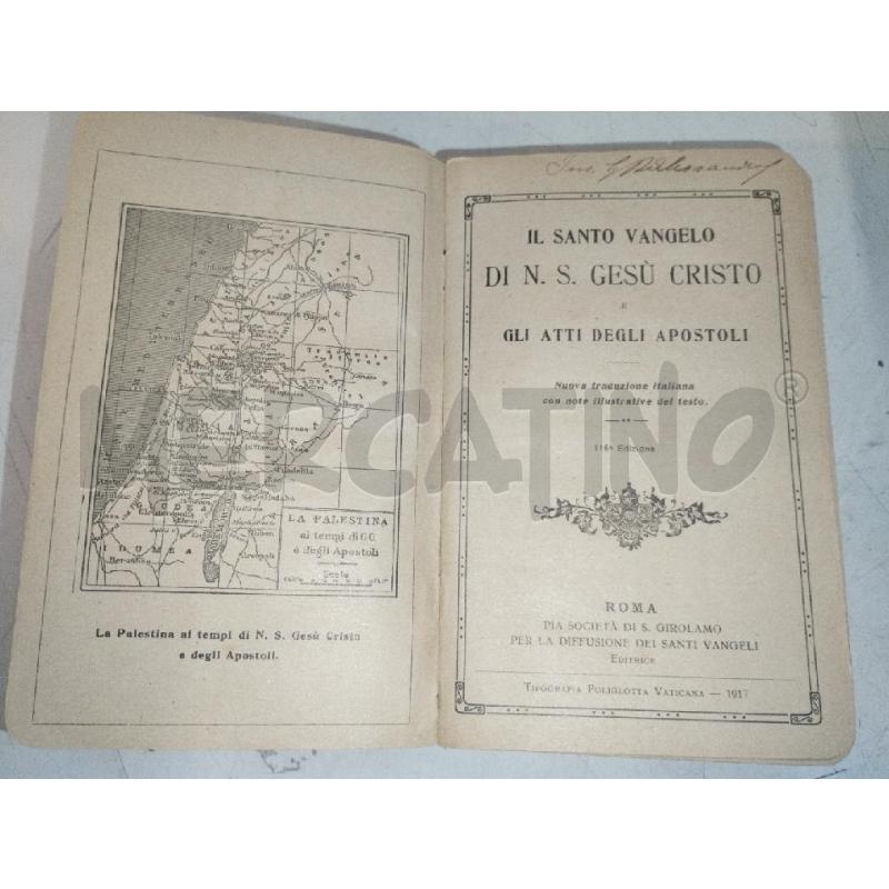 LIBRETTO IL SANTO VANGELO DI N.S. GESU' CRISTO 1917 | Mercatino dell'Usato Roma zona marconi 2