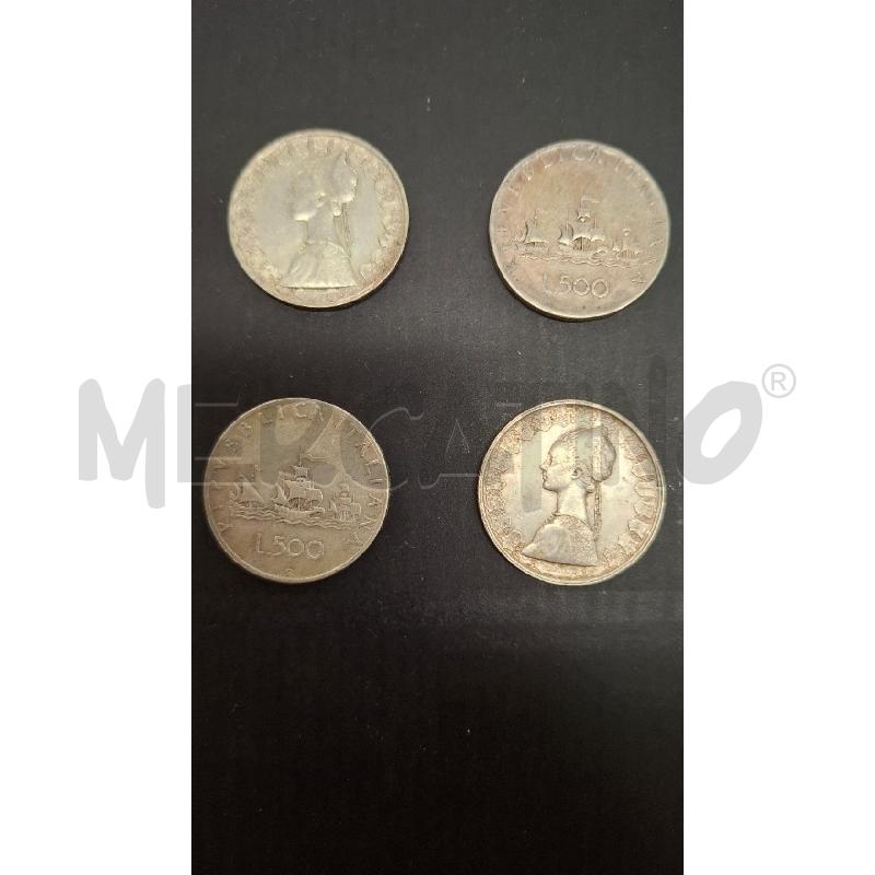 LOTTO MONETE 4PZ 500LIRE CARAVELLE 1958-59-60-64 | Mercatino dell'Usato Roma zona marconi 2