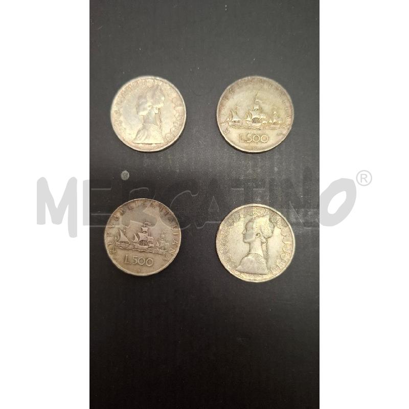 LOTTO MONETE 4PZ 500LIRE CARAVELLE 1958-59-60-64 | Mercatino dell'Usato Roma zona marconi 2