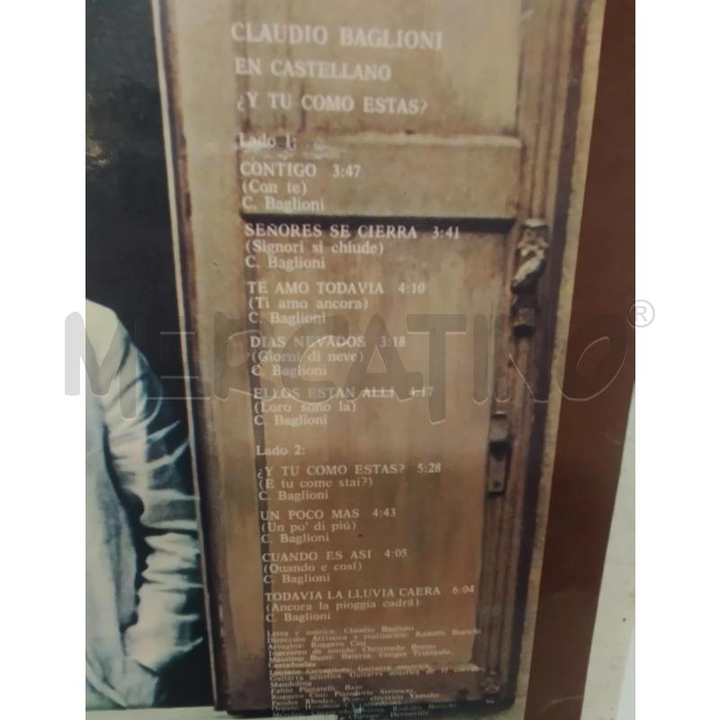 LP CLAUDIO BAGLIONI Y TU COMO ESTAS | Mercatino dell'Usato Roma zona marconi 3