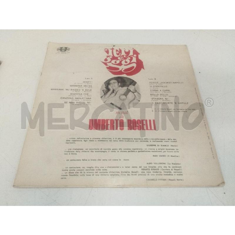 LP IERI E OGGI RECITAL DI UMBERTO BOSELLI | Mercatino dell'Usato Roma zona marconi 2