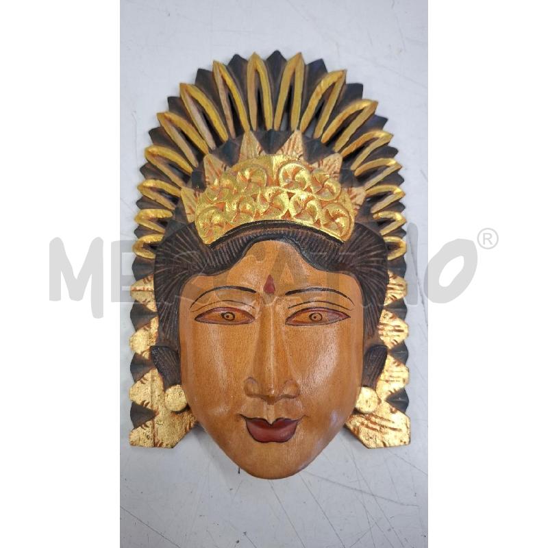 MASCHERA LEGNO DEA BALINESE MIS 21 X 14 | Mercatino dell'Usato Roma zona marconi 1