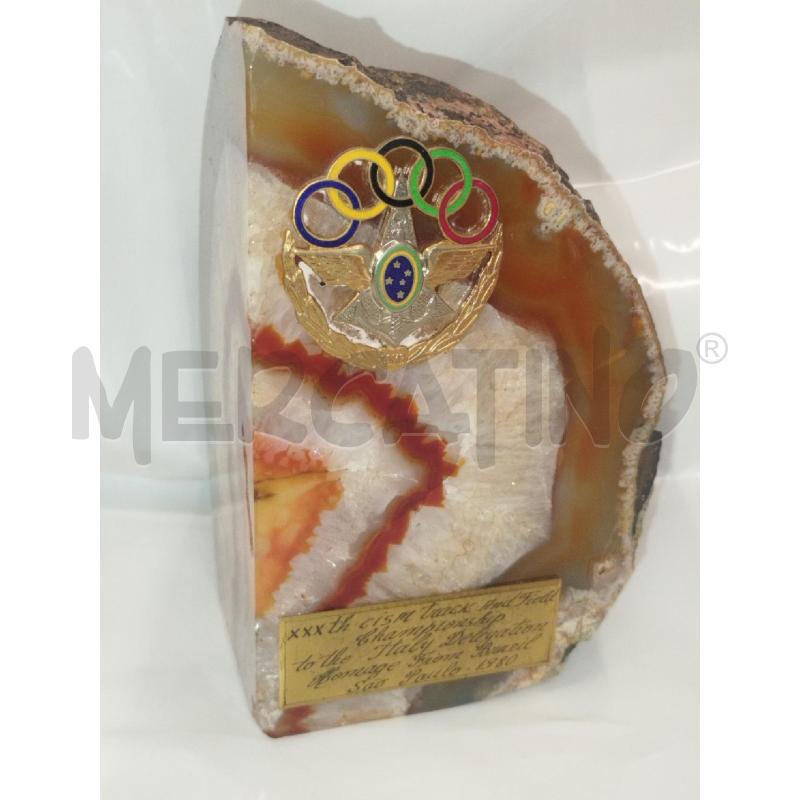 MINERALE GEODE 2 KG 1980 STEMMA MILITARE | Mercatino dell'Usato Roma zona marconi 1
