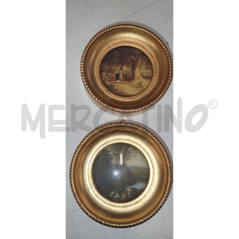 MINIATURA QUADRETTI VECCHI TONDI 6PZ DORATI | Mercatino dell'Usato Roma zona marconi 3