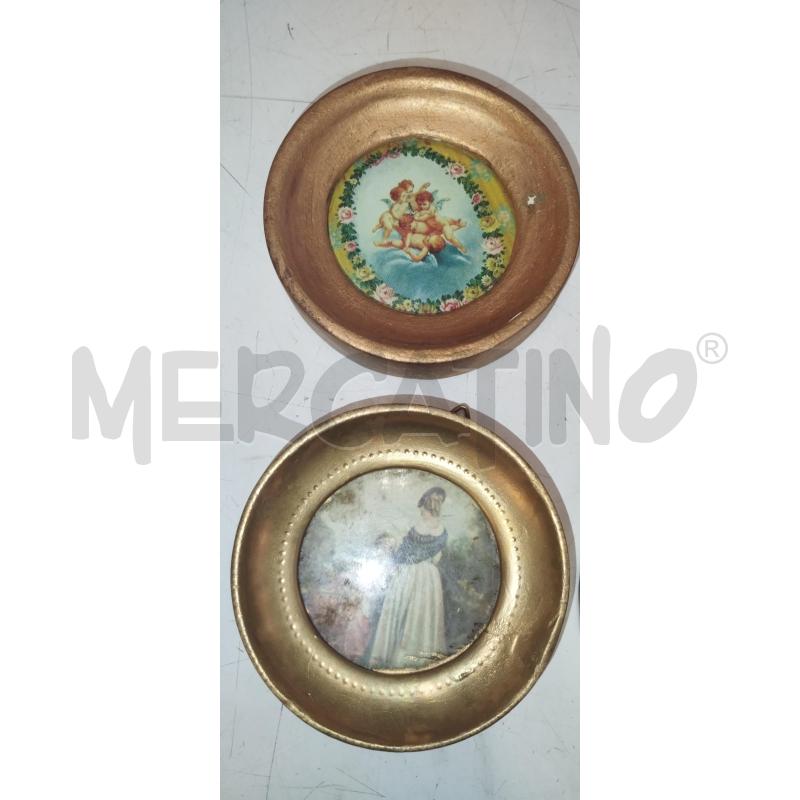 MINIATURA QUADRETTI VECCHI TONDI 6PZ DORATI | Mercatino dell'Usato Roma zona marconi 5
