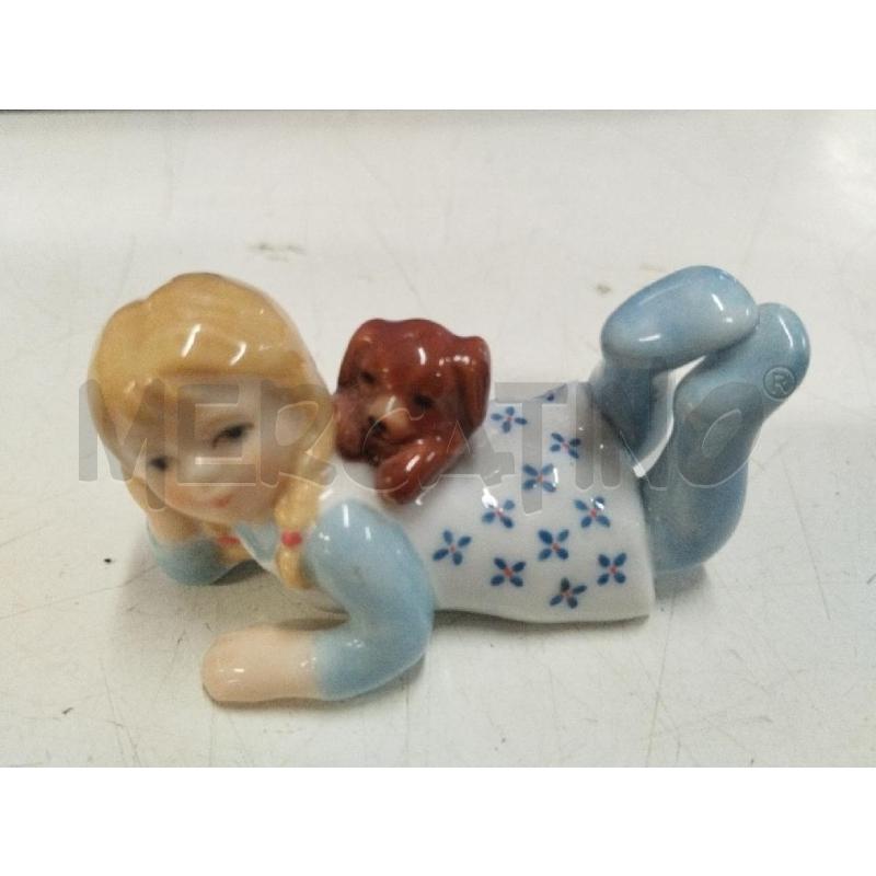MINIATURA STATUINA BIMBA CON CANE ROYAL COPENHAGEN | Mercatino dell'Usato Roma zona marconi 1