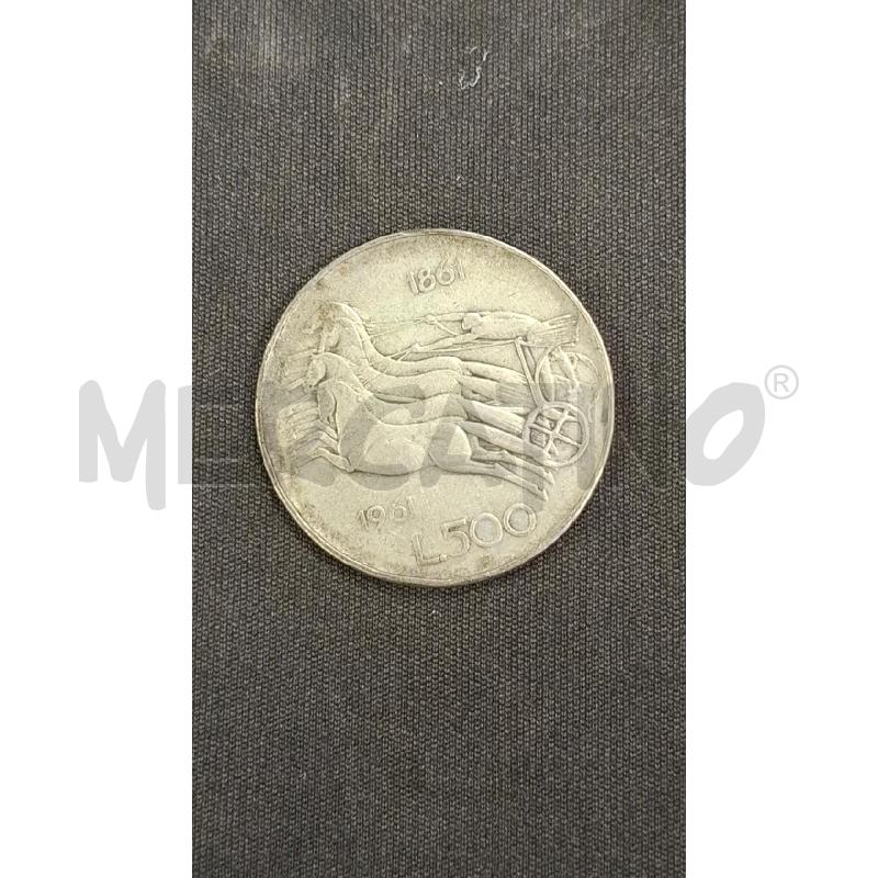 MONETA 500 LIRE UNITA' D'ITALIA BIGHE 1861-1961 | Mercatino dell'Usato Roma zona marconi 1