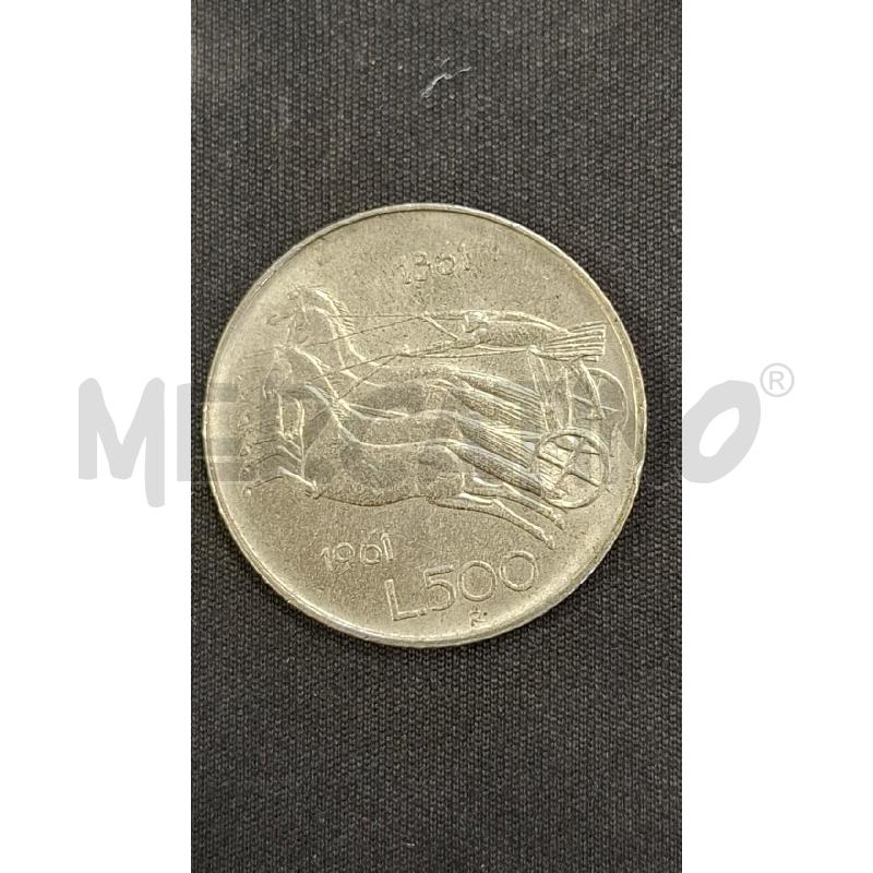 MONETA 500 LIRE UNITA' D'ITALIA BIGHE 1861-1961 | Mercatino dell'Usato Roma zona marconi 1