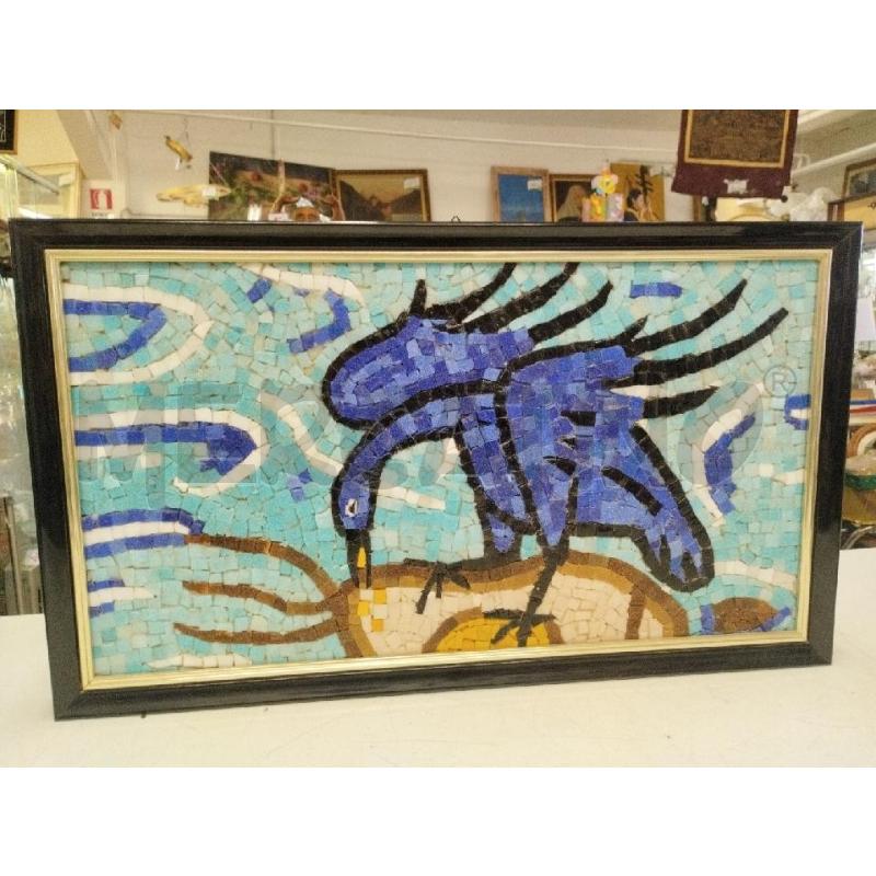 MOSAICO UCCELLO BLU | Mercatino dell'Usato Roma zona marconi 1