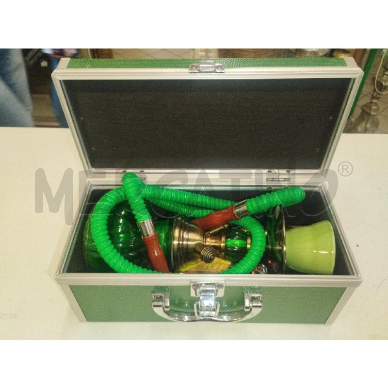 NARGHILE' VERDE CON BAULETTO | Mercatino dell'Usato Roma zona marconi 1