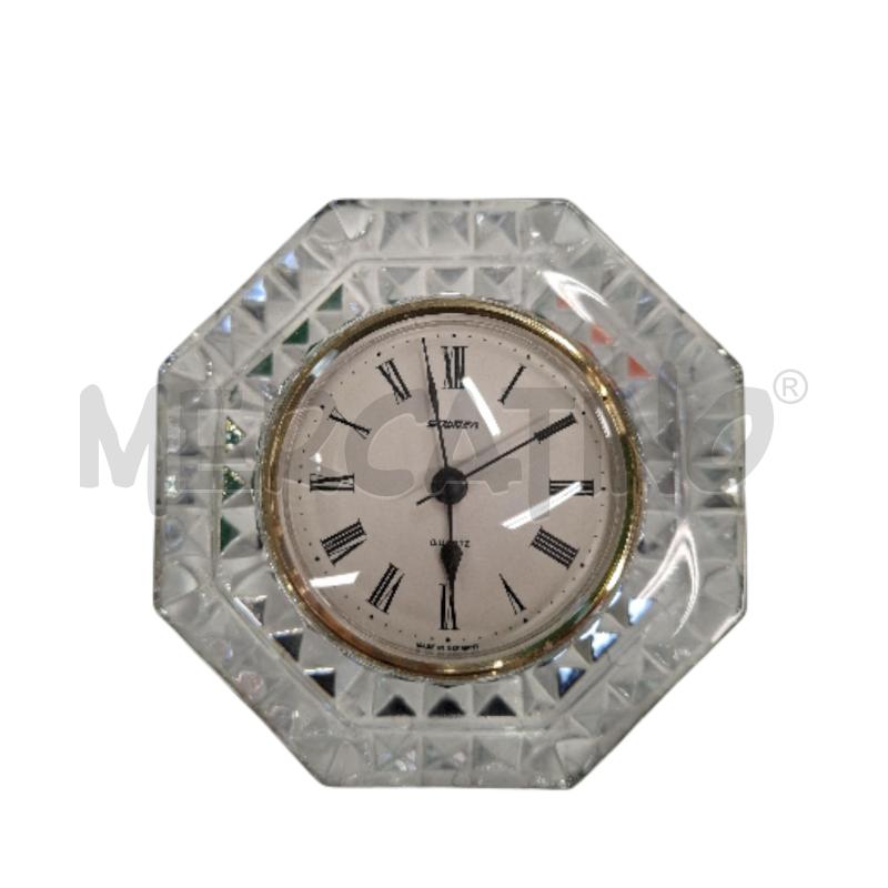 OROLOGIO DA TAVOLO STEIGER CRISTALLO OTTAGONALE MIS 12 X 12 X 4 | Mercatino dell'Usato Roma zona marconi 1