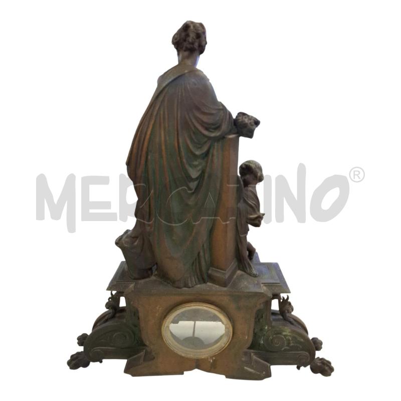 OROLOGIO GRANDE DA CAMINO METALLO FUSO DA RIVEDERE MIS 57 X 50 X 18 | Mercatino dell'Usato Roma zona marconi 4