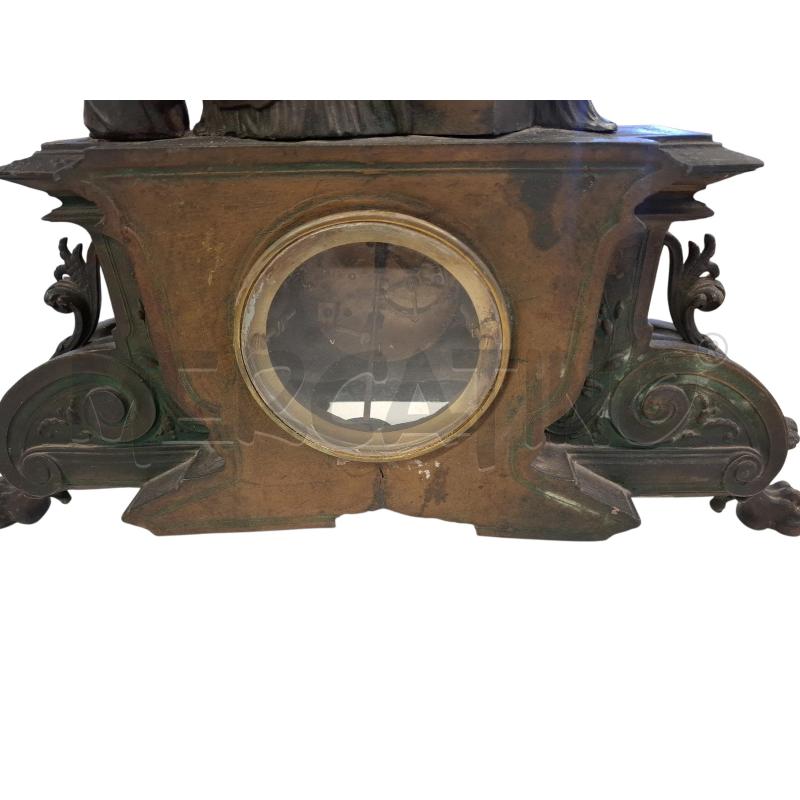 OROLOGIO GRANDE DA CAMINO METALLO FUSO DA RIVEDERE MIS 57 X 50 X 18 | Mercatino dell'Usato Roma zona marconi 5