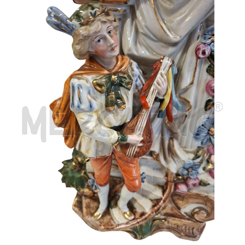 OROLOGIO SCULTURA CERAMICA MUSICHIERE SU GRADINI | Mercatino dell'Usato Roma zona marconi 2