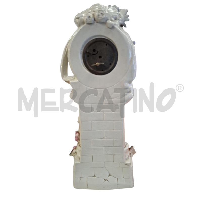 OROLOGIO SCULTURA CERAMICA MUSICHIERE SU GRADINI | Mercatino dell'Usato Roma zona marconi 4