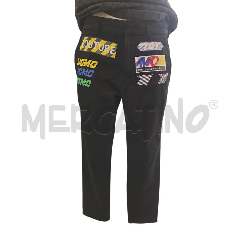 PANTALONE U MOSCHINO NERO SCRITTE | Mercatino dell'Usato Roma zona marconi 1