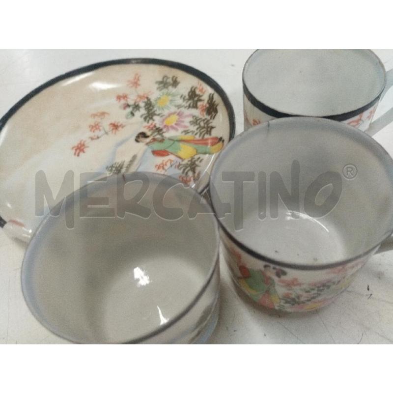 PIATTINI SET ORIENTE DIPINTO 23 PZ SPIZZATO | Mercatino dell'Usato Roma zona marconi 3