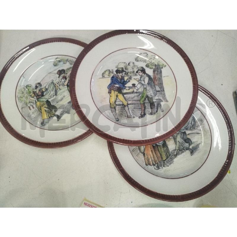 PIATTI DA COLLEZIONE PZ. 3 DIPINTI A MANO | Mercatino dell'Usato Roma zona marconi 1