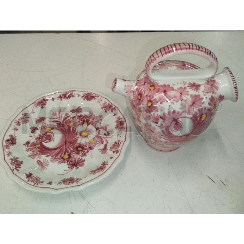 PIATTO CON BROCCA FIORI ROSSI FLAMINIA | Mercatino dell'Usato Roma zona marconi 1