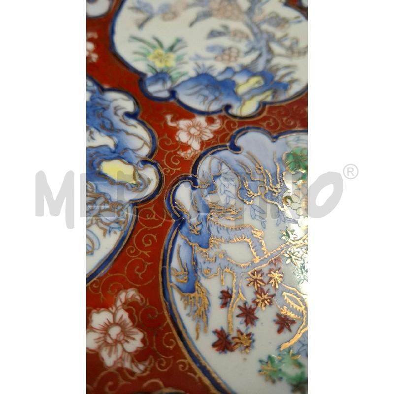 PIATTO PARETE ORIENTALE DIPINTO BLU/ROSSO/ORO DIAM 23 | Mercatino dell'Usato Roma zona marconi 2