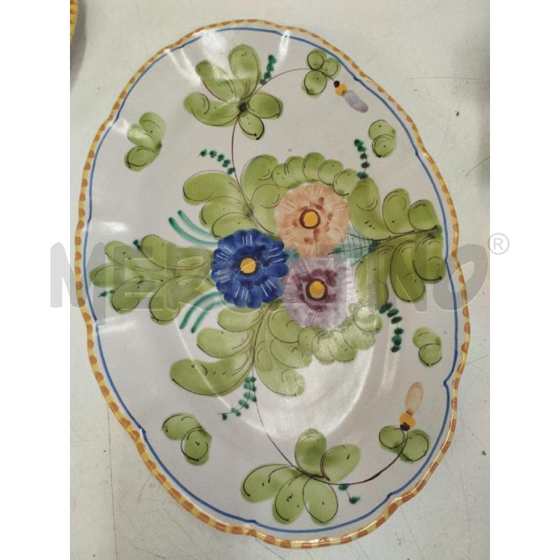 PIATTO SOLIMENE VIETRI OVALE FIORI | Mercatino dell'Usato Roma zona marconi 1