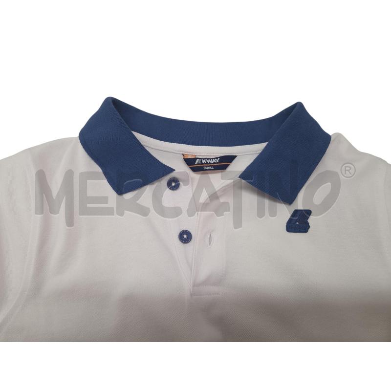 POLO U KWAY BIANCA/BLU | Mercatino dell'Usato Roma zona marconi 2