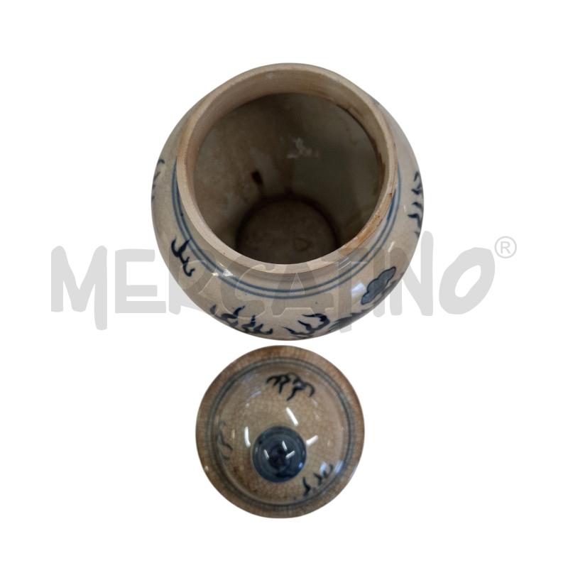 POTICHE VASO ORIENTALE GRIGIO DRAGO BLU | Mercatino dell'Usato Roma zona marconi 3
