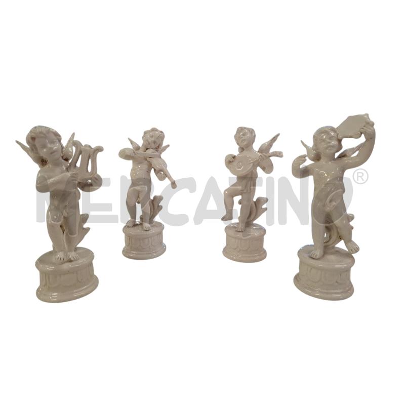 PUTTI PZ. 4 CON STRUMENTO CERAMICA BASSANO ALT 12 CM | Mercatino dell'Usato Roma zona marconi 1