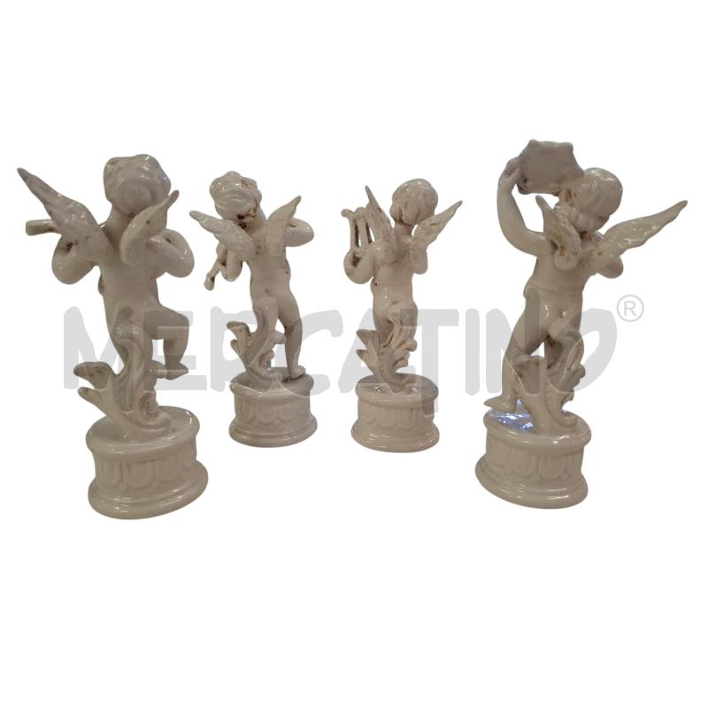 PUTTI PZ. 4 CON STRUMENTO CERAMICA BASSANO ALT 12 CM | Mercatino dell'Usato Roma zona marconi 2