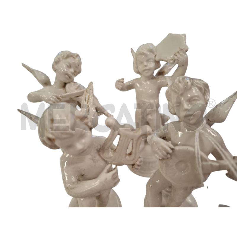 PUTTI PZ. 4 CON STRUMENTO CERAMICA BASSANO ALT 12 CM | Mercatino dell'Usato Roma zona marconi 5
