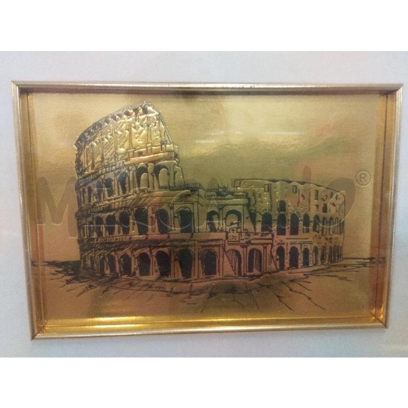 QUADRETTO COLOSSEO SU FOGLIA D'ORO | Mercatino dell'Usato Roma zona marconi 2