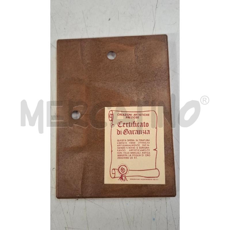 QUADRETTO DIPINTO SU FOGLIA ORO 23 KT C/PLASTICA 14 X 10 | Mercatino dell'Usato Roma zona marconi 3