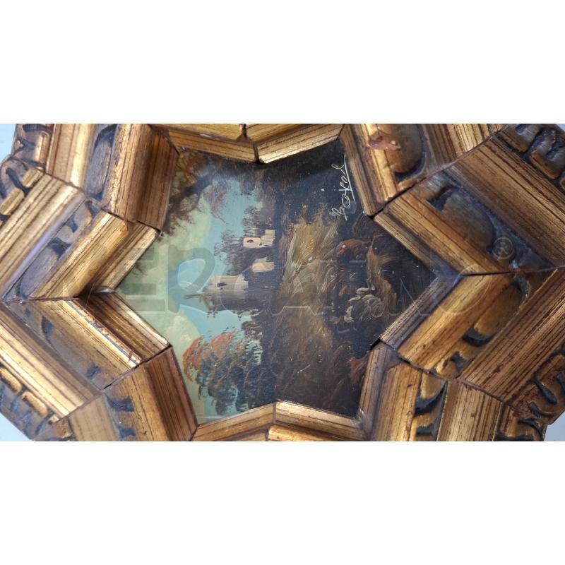 QUADRETTO DIPINTO SU LEGNO CORNICE STELLA  | Mercatino dell'Usato Roma zona marconi 2