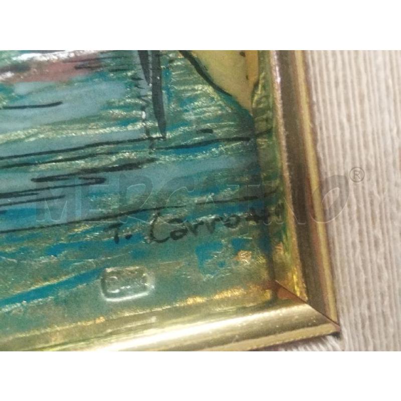 QUADRETTO PAESAGGIO SUL FIUME SU LAMINA | Mercatino dell'Usato Roma zona marconi 3