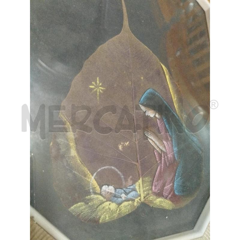 QUADRETTO VECCHIA FOGLIA DIPINTA CORN OTTOGONALE | Mercatino dell'Usato Roma zona marconi 2