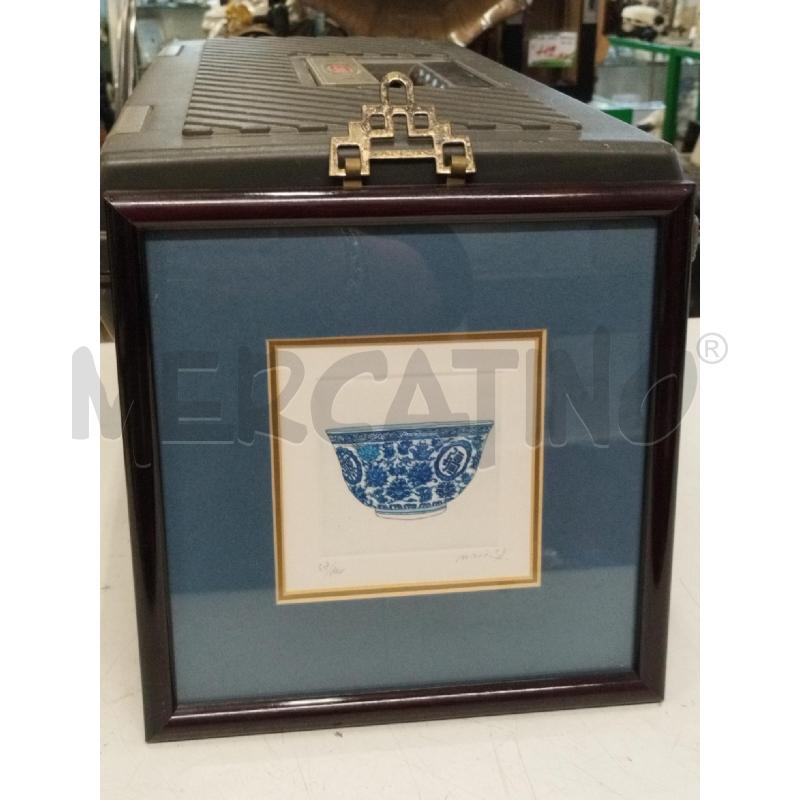 QUADRETTO VECCHIA LITOGRAFIA TAZZA ORIENTALE | Mercatino dell'Usato Roma zona marconi 1