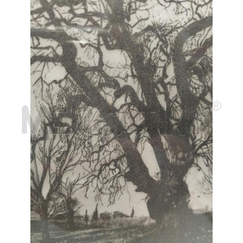 QUADRETTO VECCHIA STAMPA SU STOFFA POESIA DELL'ALBERO | Mercatino dell'Usato Roma zona marconi 3