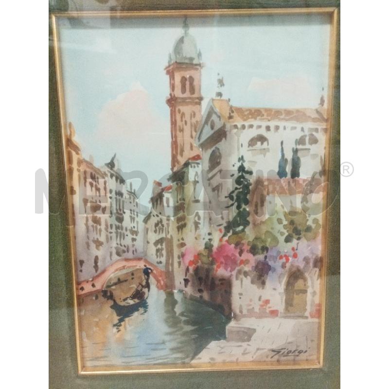 QUADRETTO VECCHIO ACQUARELLO VENEZIA GIORGI | Mercatino dell'Usato Roma zona marconi 2