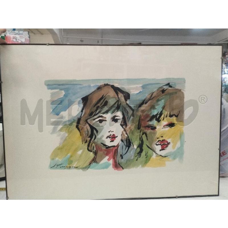 QUADRO ACQUARELLO FIRMATO A.PAGANO NO CERTIF | Mercatino dell'Usato Roma zona marconi 1