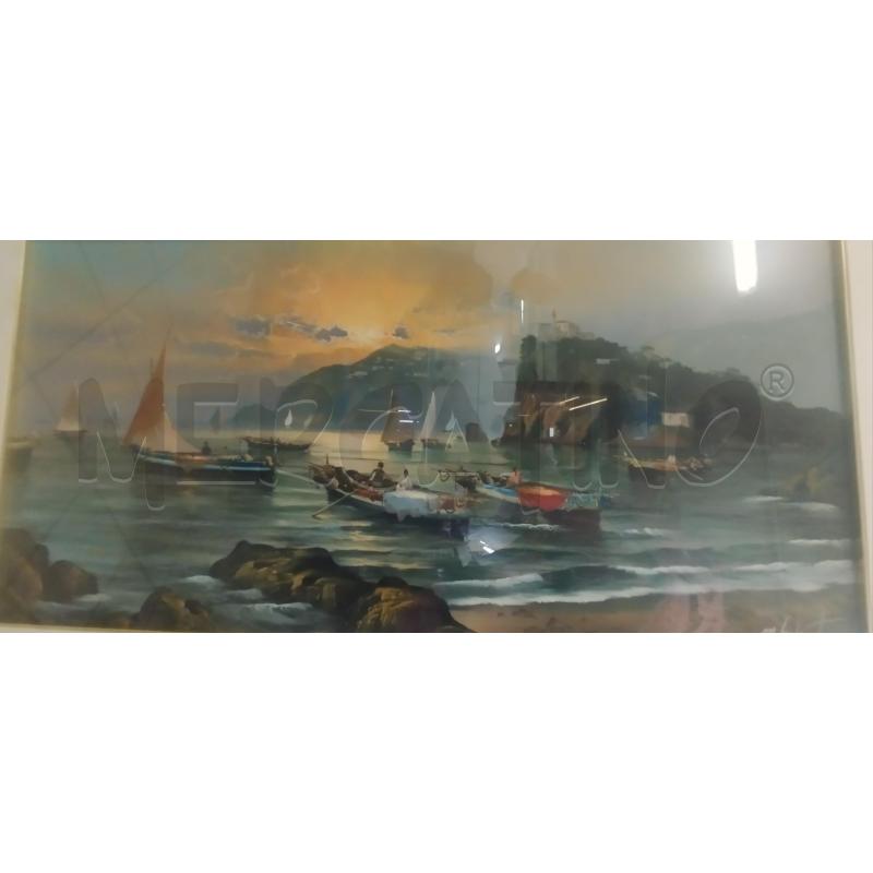QUADRO DIPINTO M.GALANTI MARINA C/DORATO | Mercatino dell'Usato Roma zona marconi 2