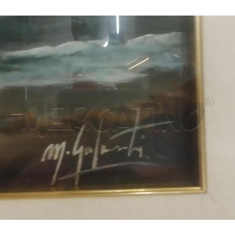 QUADRO DIPINTO M.GALANTI MARINA C/DORATO | Mercatino dell'Usato Roma zona marconi 3