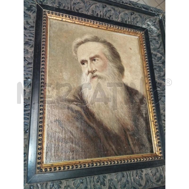QUADRO DIPINTO UOMO CON BARBA BIANCA GELARDINELLI | Mercatino dell'Usato Roma zona marconi 2