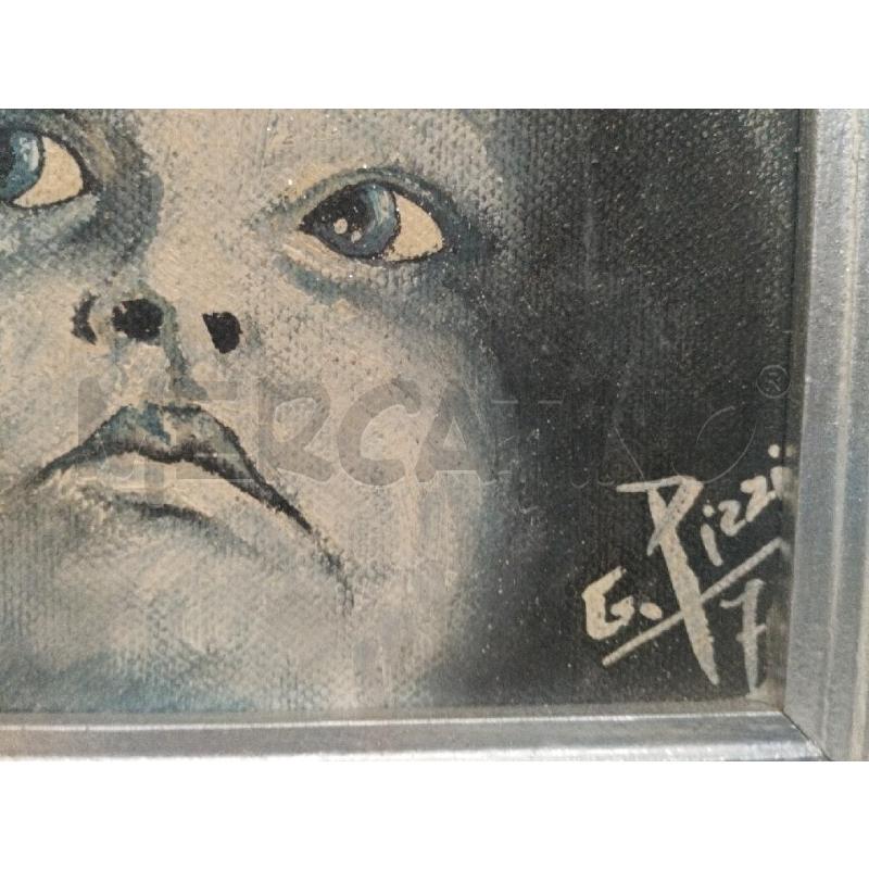 QUADRO G.PIZZI RITRATTO DUE BAMBINI | Mercatino dell'Usato Roma zona marconi 2