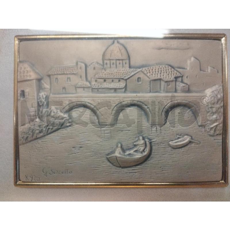 QUADRO LAMINATO BARCHETTA E PONYE C/DORATA | Mercatino dell'Usato Roma zona marconi 2