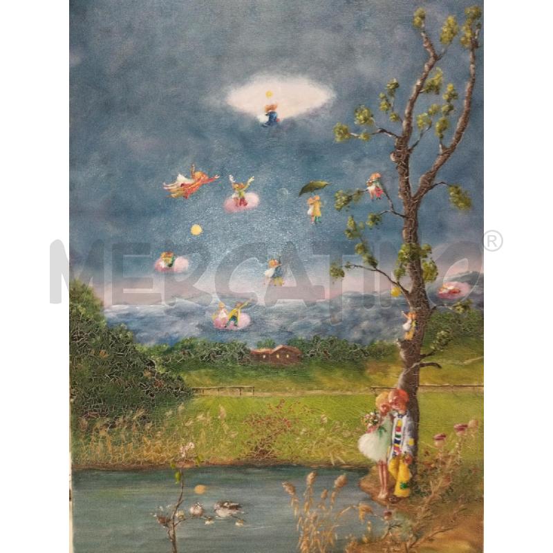QUADRO LE COPPIETTE GALLO SANTOMARTINO | Mercatino dell'Usato Roma zona marconi 1