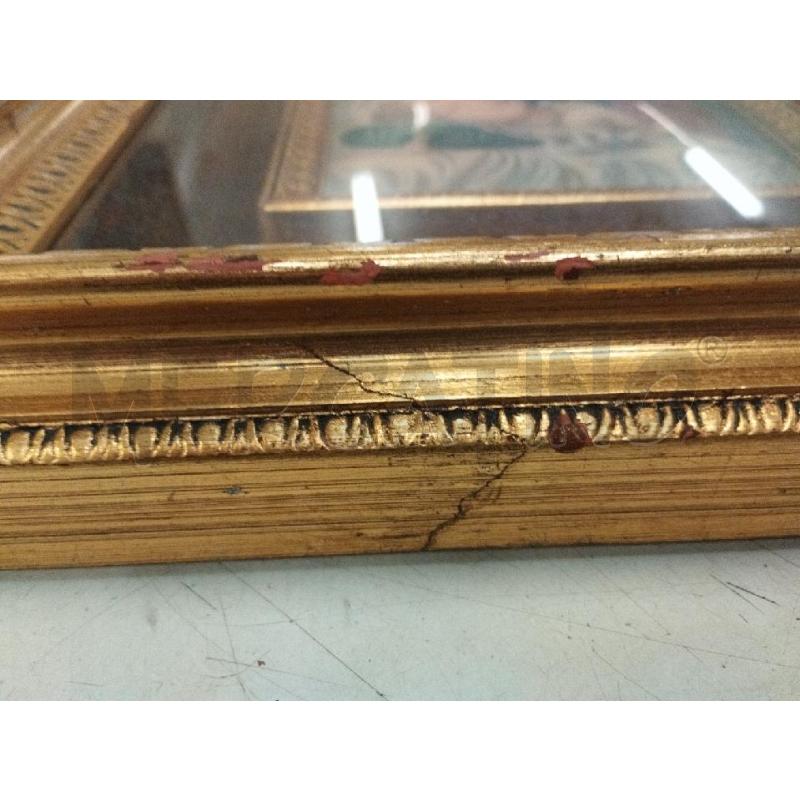 QUADRO MADONNA CON BAMBINO C/ORO PASP/MARRONE | Mercatino dell'Usato Roma zona marconi 5