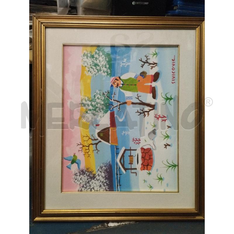QUADRO NAIF SIVICOVIC UOMO CON FIASCO | Mercatino dell'Usato Roma zona marconi 1
