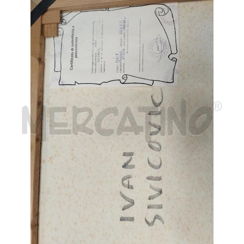 QUADRO NAIF SIVICOVIC UOMO CON FIASCO | Mercatino dell'Usato Roma zona marconi 4